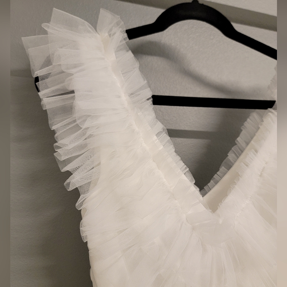 SELFIE LESLIE Froufrou Layered White Tulle Mini Dress - Picture 6 of 13